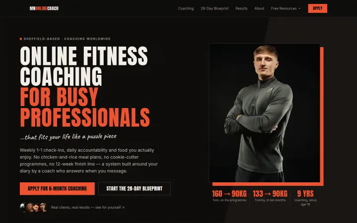 MN Online Coach website